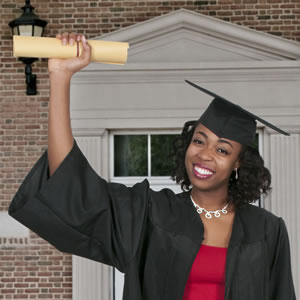 Graduate with diploma