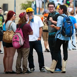 Students on campus