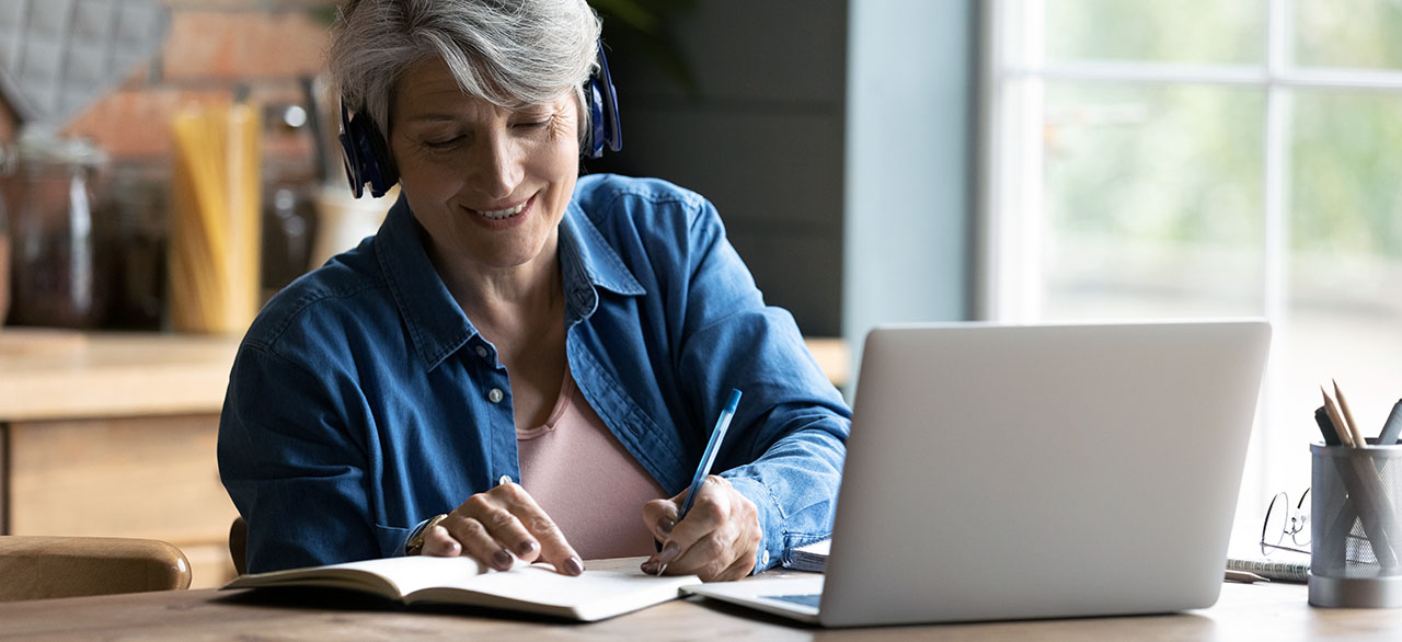 Woman at computer