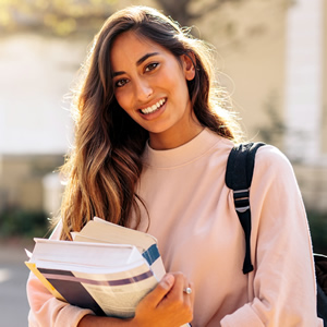 Student on campus