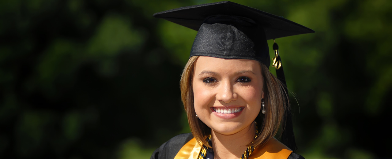 Student on graduation day