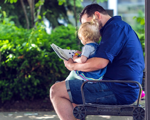 Person reading to child