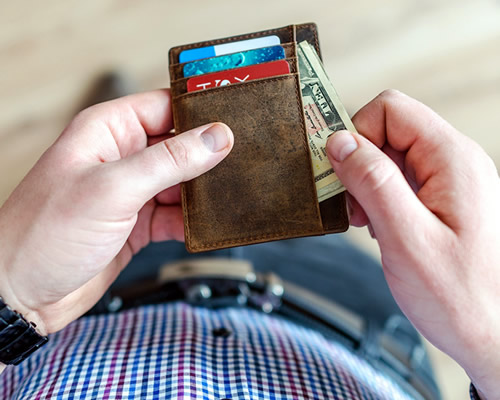 Hand with wallet